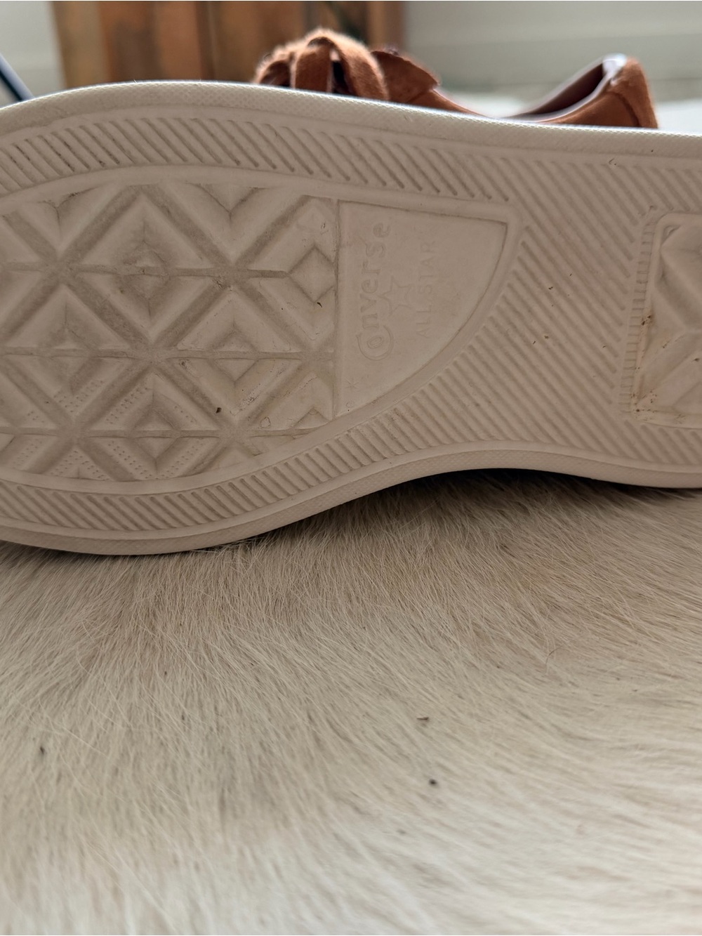 Converse Women’s. Platform Suede Sneakers - Rust Brown - Picture 6 of 6